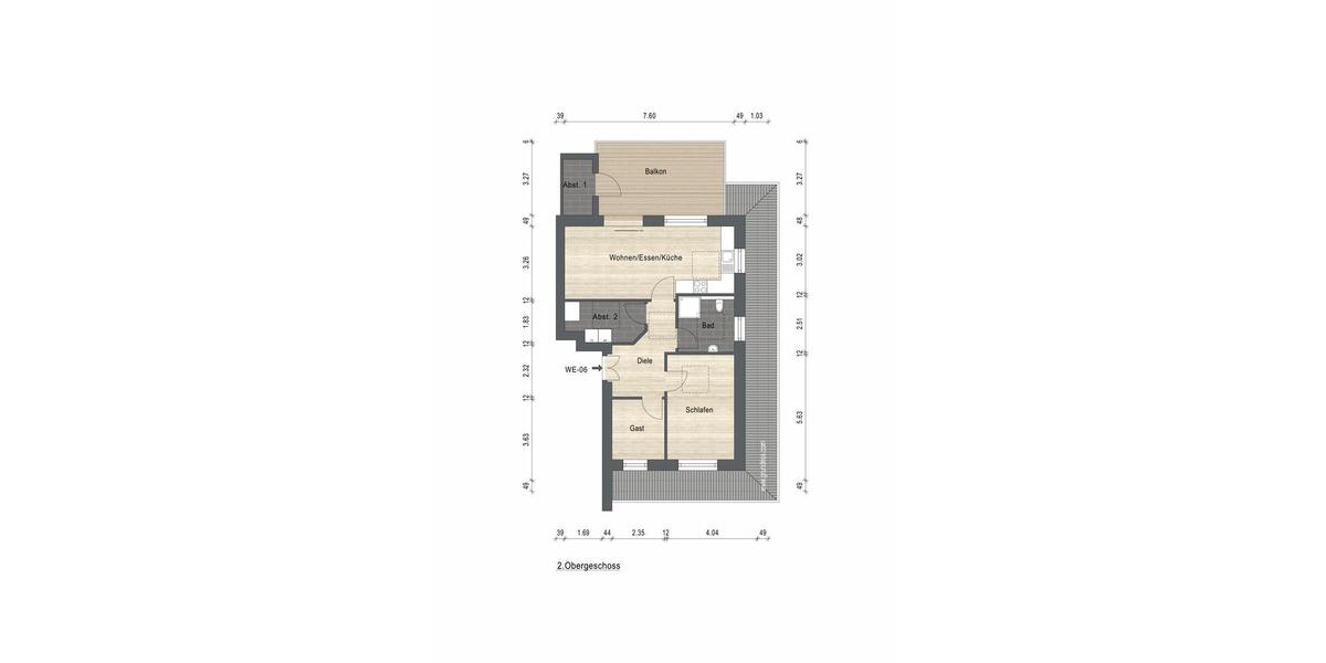 Dachgeschoßwohnung Wiesmoor - 3 Zimmer, 72 m&sup2;, 830&euro; | Angebot:24862206