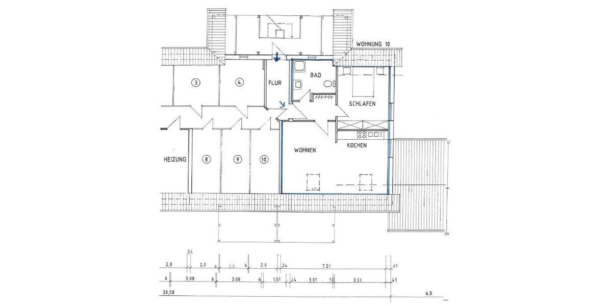 Dachgeschoßwohnung Röbel/Müritz Müritz - 2 Zimmer, 51 m&sup2;, 440&euro; | Angebot:25964714