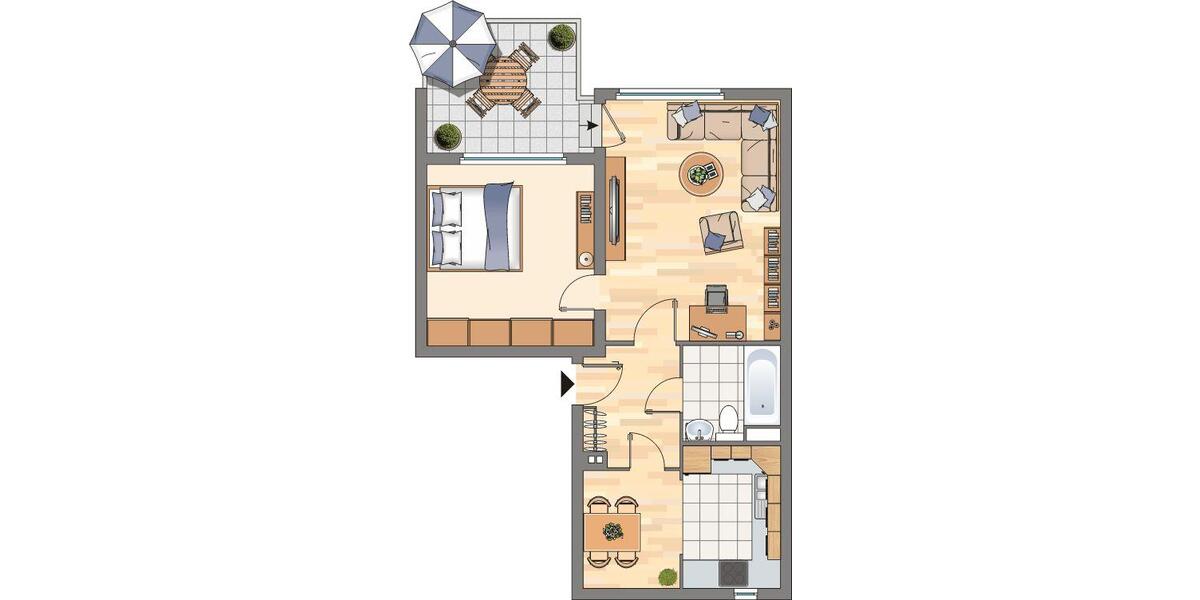Etagenwohnung Aachen Aachen-Mitte - 2 Zimmer, 53 m&sup2;, 582&euro; | Angebot:26619410