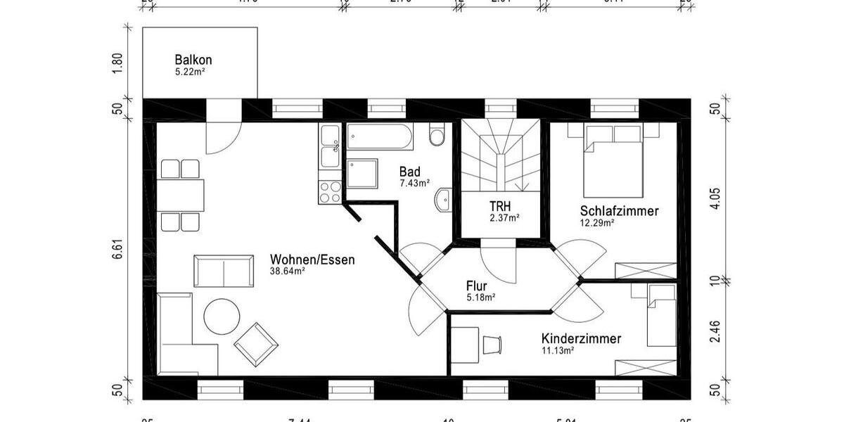 Etagenwohnung Sinsheim - 3 Zimmer, 84 m&sup2;, 1.050&euro; | Angebot:24826910