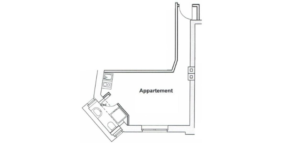 Etagenwohnung Bochum Bochum-Nord - 1 Zimmer, 20 m&sup2;, 340&euro; | Angebot:24979752