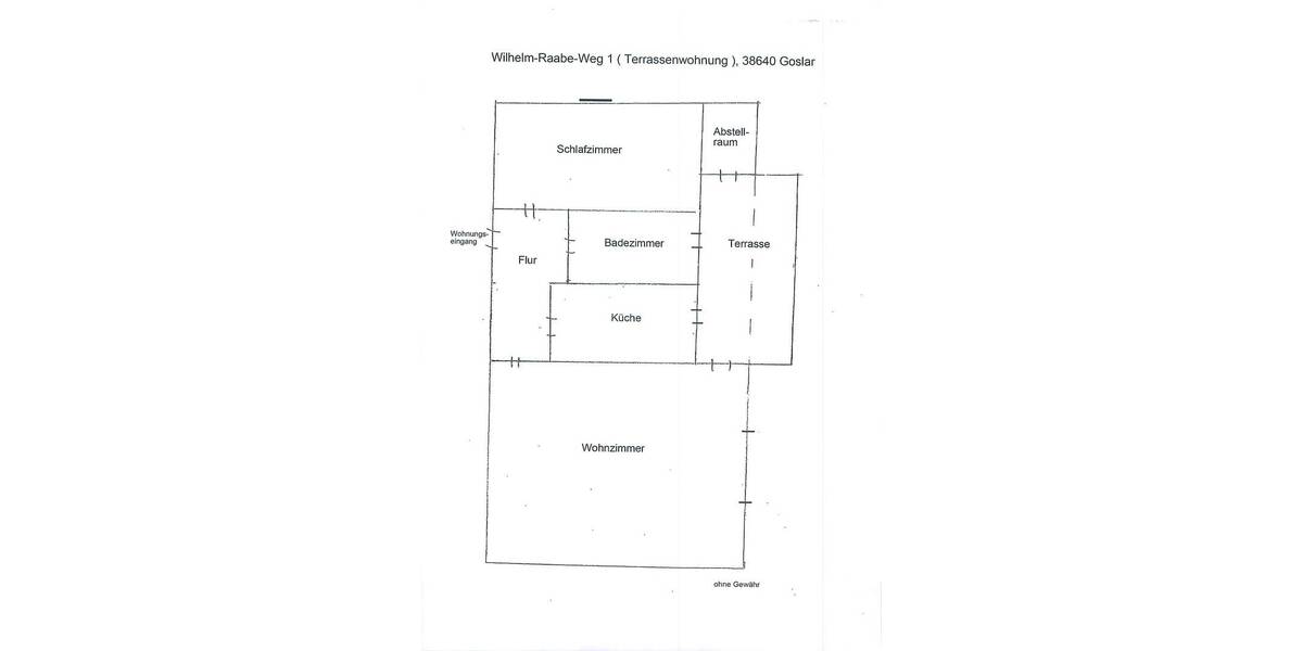 Etagenwohnung Goslar Georgenberg - 2 Zimmer, 62 m&sup2;, 495&euro; | Angebot:26765365