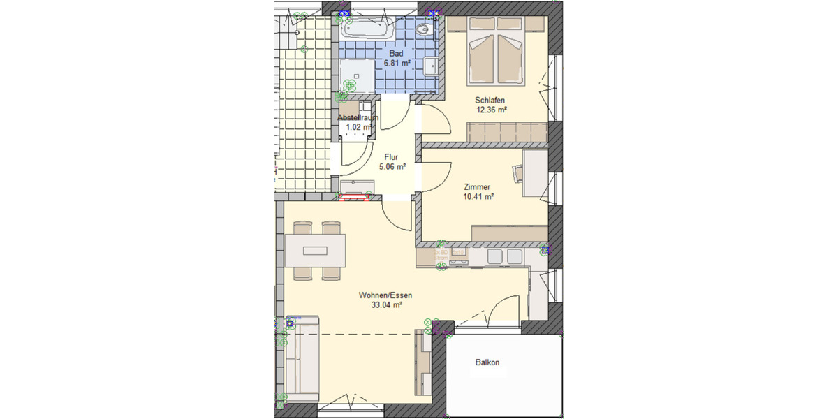 Etagenwohnung Wolframs-Eschenbach Eschenbach - 3 Zimmer, 71 m&sup2;, 712&euro; | Angebot:25233703