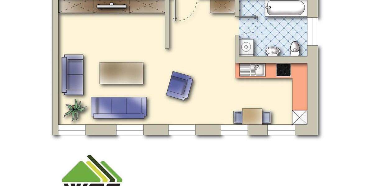 Etagenwohnung Finsterwalde - 1 Zimmer, 47 m&sup2;, 271&euro; | Angebot:24867630