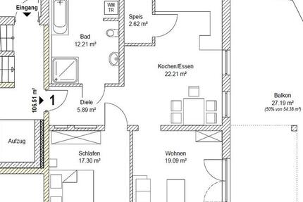 Wohnung Büchlberg - 3 Zimmer, 107 m&sup2;, 1.050&euro; | Angebot:26620693