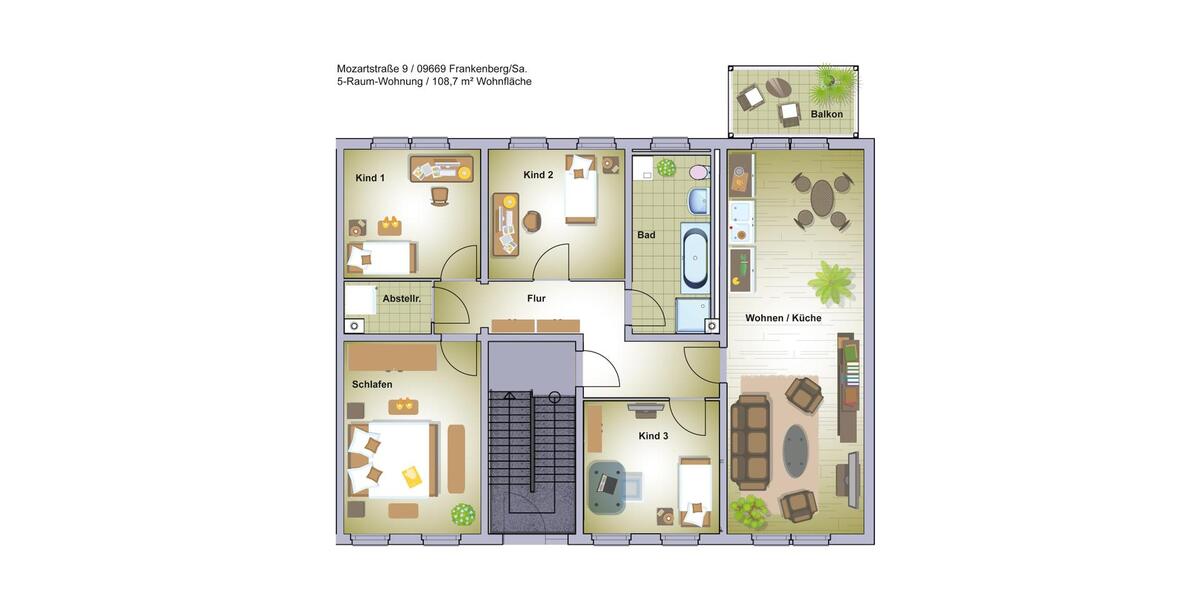 Ruhig gelegene 3-5 Raum Musterwohnung 5 zimmer