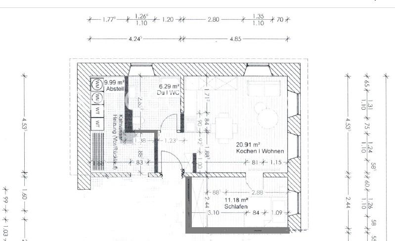 Etagenwohnung Pretzfeld - 2 Zimmer, 41 m&sup2;, 350&euro; | Angebot:24978062
