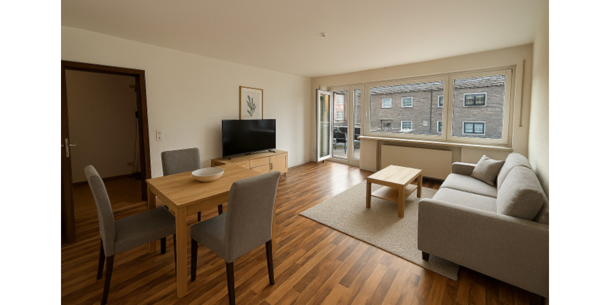 Vollmöblierte 2-Zimmer-Wohnung mit Balkon - Stadionviertel Neuss 2 zimmer