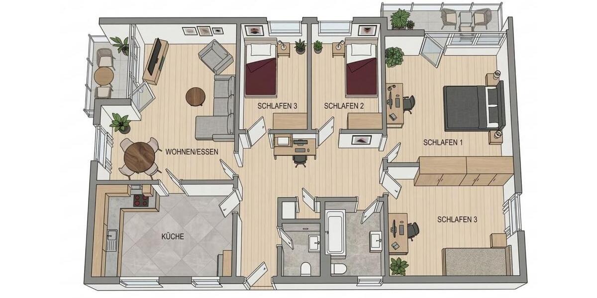 Etagenwohnung Bad Fallingbostel - 5 Zimmer, 107 m&sup2;, 700&euro; | Angebot:25648495