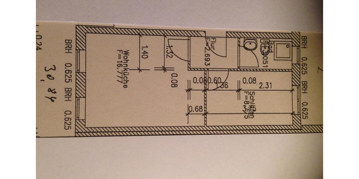 Etagenwohnung Mittweida - 2 Zimmer, 31 m&sup2;, 220&euro; | Angebot:26400451