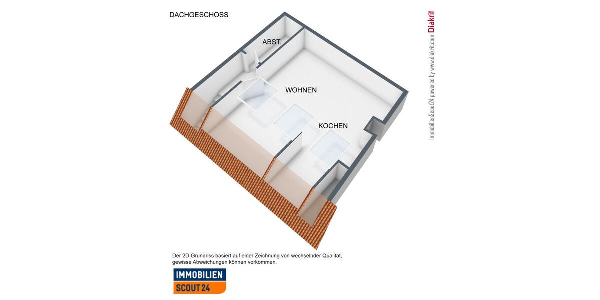 Maisonette Wohnung auf 4-Seitenhof 2 zimmer