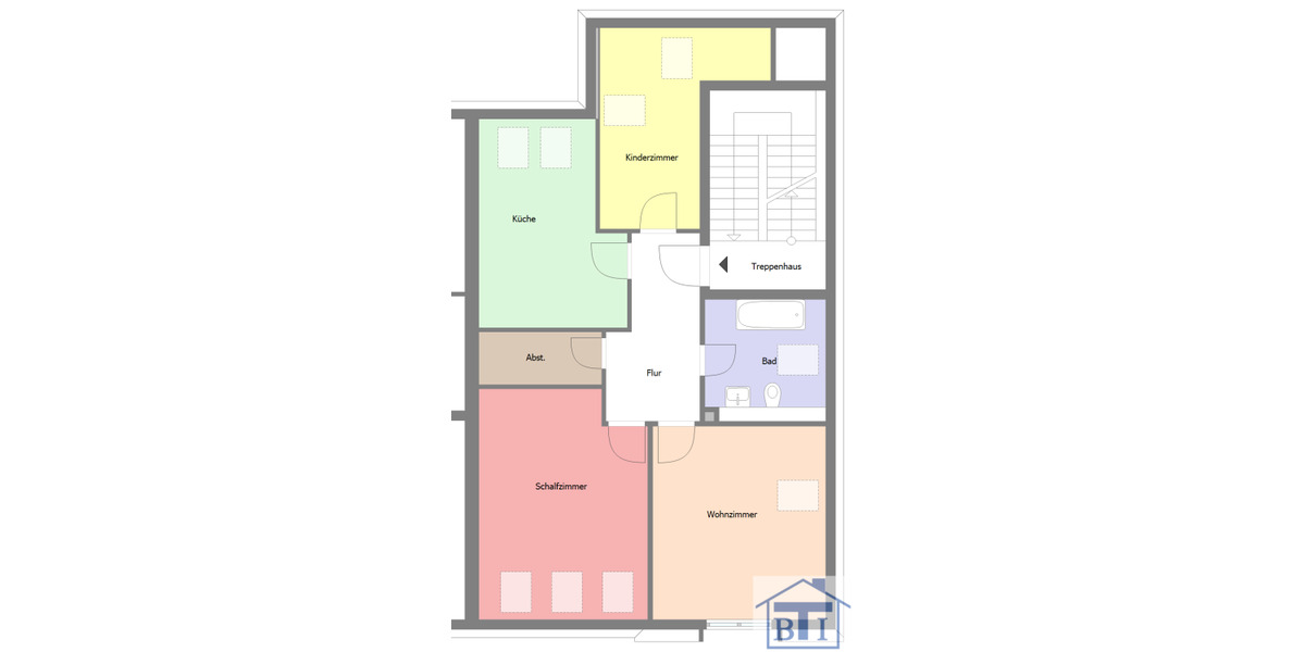 Dachgeschoßwohnung Zittau - 3 Zimmer, 76 m&sup2;, 420&euro; | Angebot:20359900