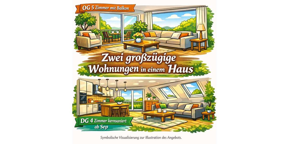 Etagenwohnung Lambrecht - 5 Zimmer, 100 m&sup2;, 1.100&euro; | Angebot:26929128