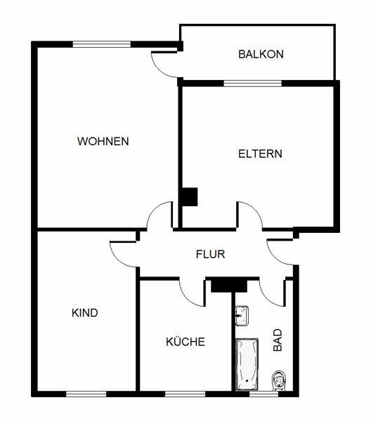 Jetzt zugreifen! Renovierte 3-Zimmer-Wohnung mit Balkon in Stadtlage! zimmer