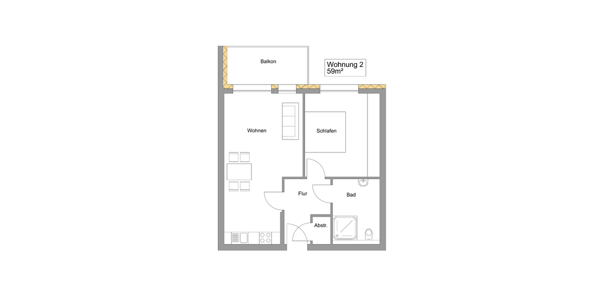 Wohnung zum Mieten in Bad Fredeburg 598,85 € 59 m² 2 zimmer