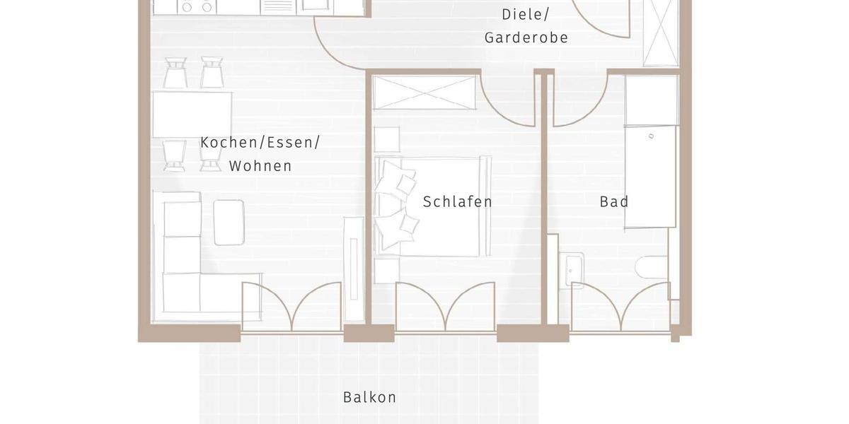 Etagenwohnung Anzing - 2 Zimmer, 57 m&sup2;, 1.160&euro; | Angebot:25100086