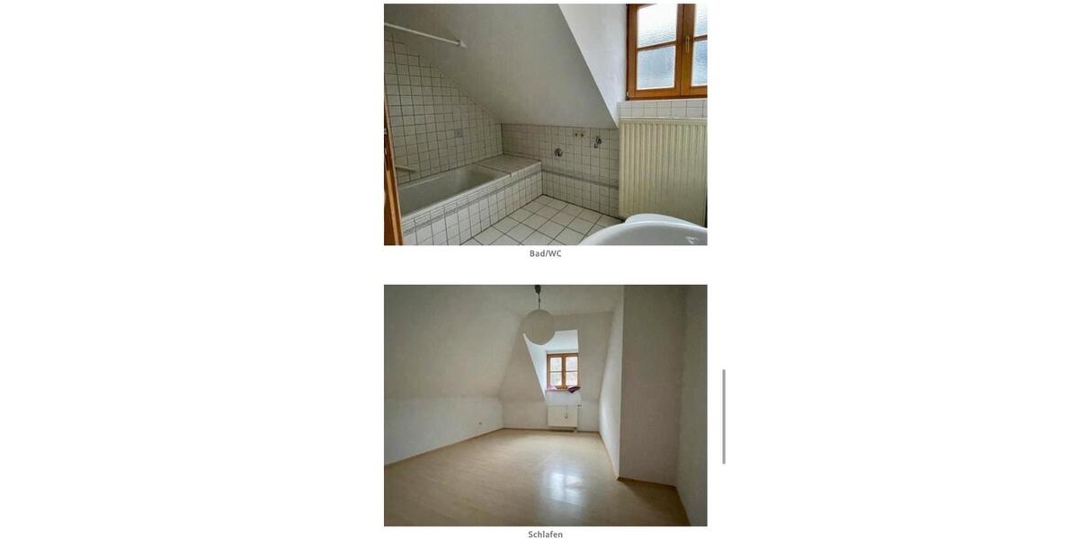 Dachgeschoßwohnung Riedenburg - 2 Zimmer, 50 m&sup2;, 600&euro; | Angebot:26573296