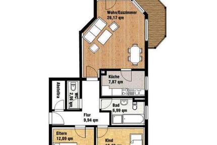 Wohnung Erbach - 3 Zimmer, 85 m&sup2;, 880&euro; | Angebot:24729330