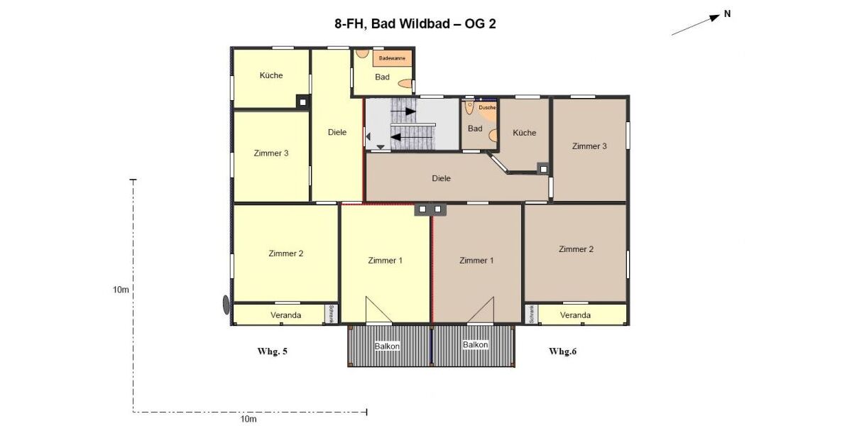 Helle 3-Zimmer-Altbau-Wohnung in zentrumsnaher Aussichtslage (Mietdauer: min. 4 Jahre) 3 zimmer
