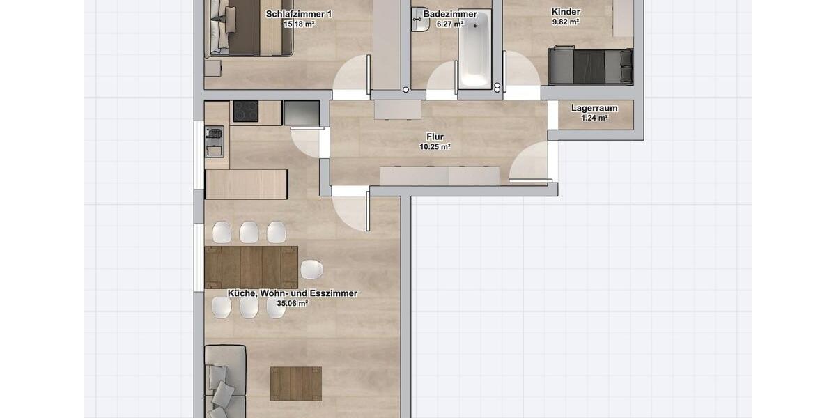Erdgeschoßwohnung Albbruck - 3.5 Zimmer, 77 m&sup2;, 850&euro; | Angebot:26483189