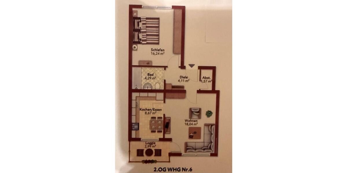 Etagenwohnung Bischofsgrün - 2 Zimmer, 55 m&sup2;, 620&euro; | Angebot:24655900