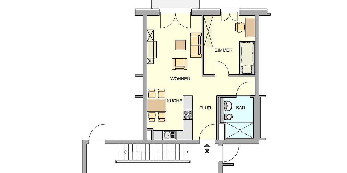 Etagenwohnung Weinböhla - 2 Zimmer, 55 m&sup2;, 674&euro; | Angebot:24456656