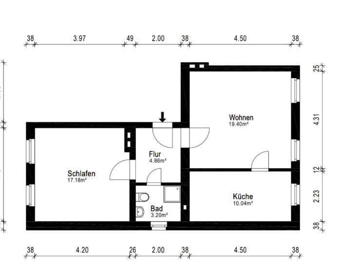 Hochparterre Ahrensfelde - 2 Zimmer, 55 m&sup2;, 650&euro; | Angebot:26659922