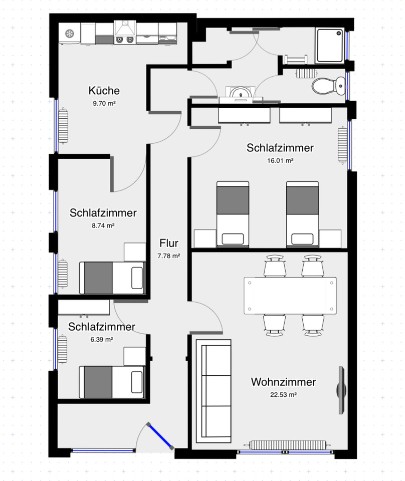 4-Zimmer Wohnung
