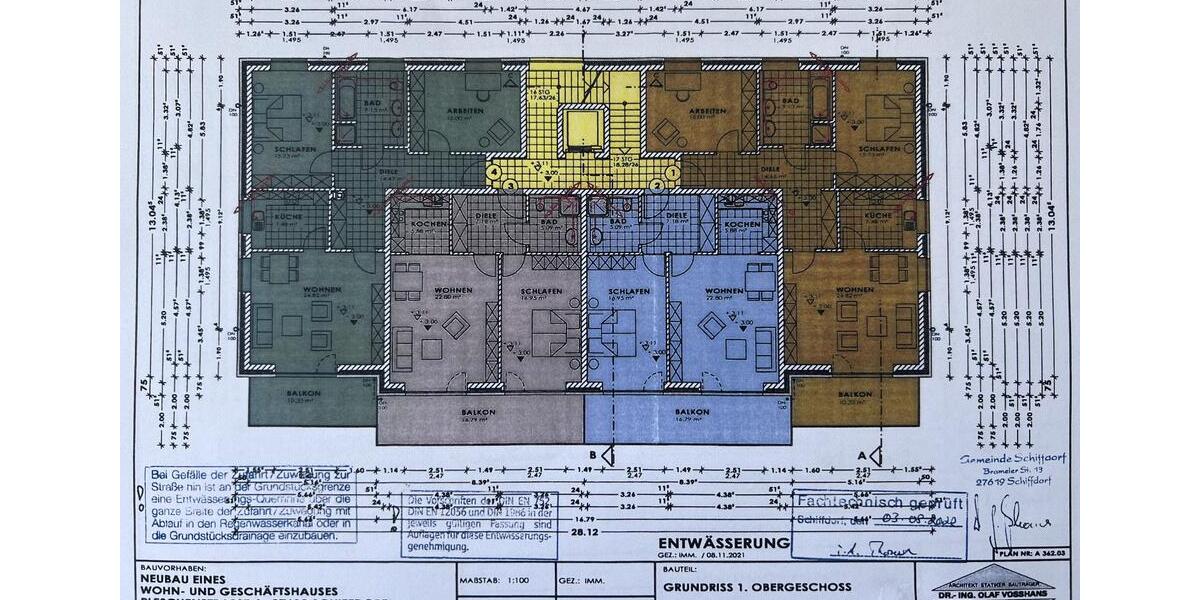 Etagenwohnung Schiffdorf - 2 Zimmer, 75 m&sup2;, 800&euro; | Angebot:25648236