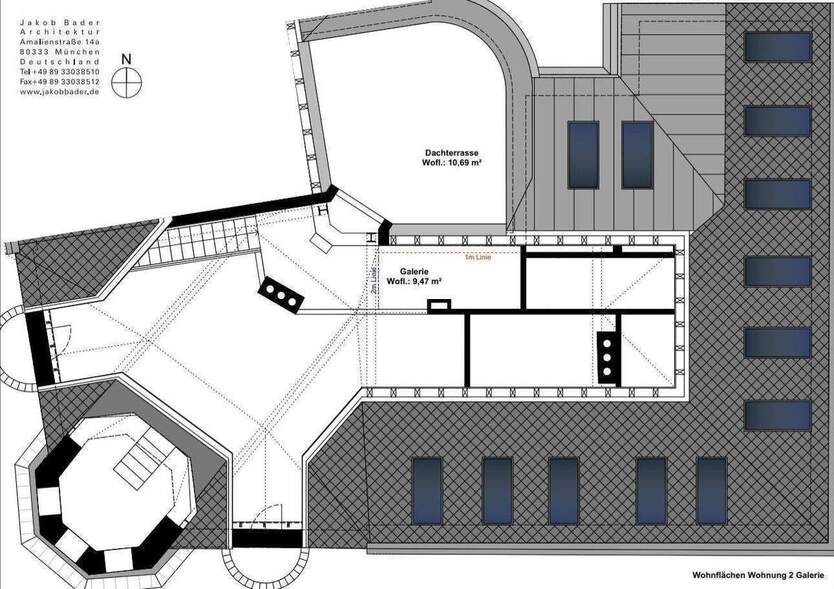 Neubau 4 Zi.-Galerie Dachterrassen-Wohnung in einem denkmalgesch. Altbau zu verm. 4 zimmer