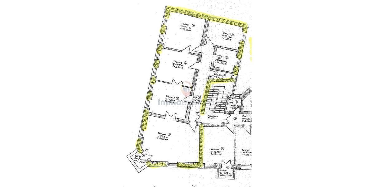 Etagenwohnung Wiesbaden Südost - 4 Zimmer, 143 m&sup2;, 2.100&euro; | Angebot:26465346