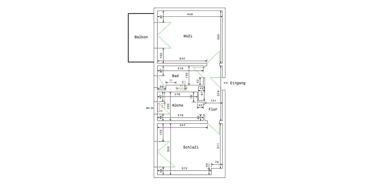 Etagenwohnung Lucka - 2 Zimmer, 49 m&sup2;, 335&euro; | Angebot:26191731