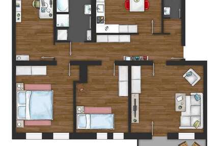 Wohnung Plauen - 4 Zimmer, 95 m&sup2;, 734&euro; | Angebot:26863970