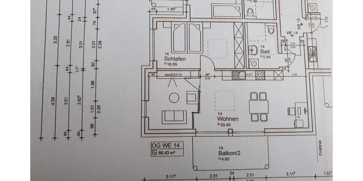 Etagenwohnung Ellingen Walkershöfe - 3 Zimmer, 66 m&sup2;, 860&euro; | Angebot:25731042