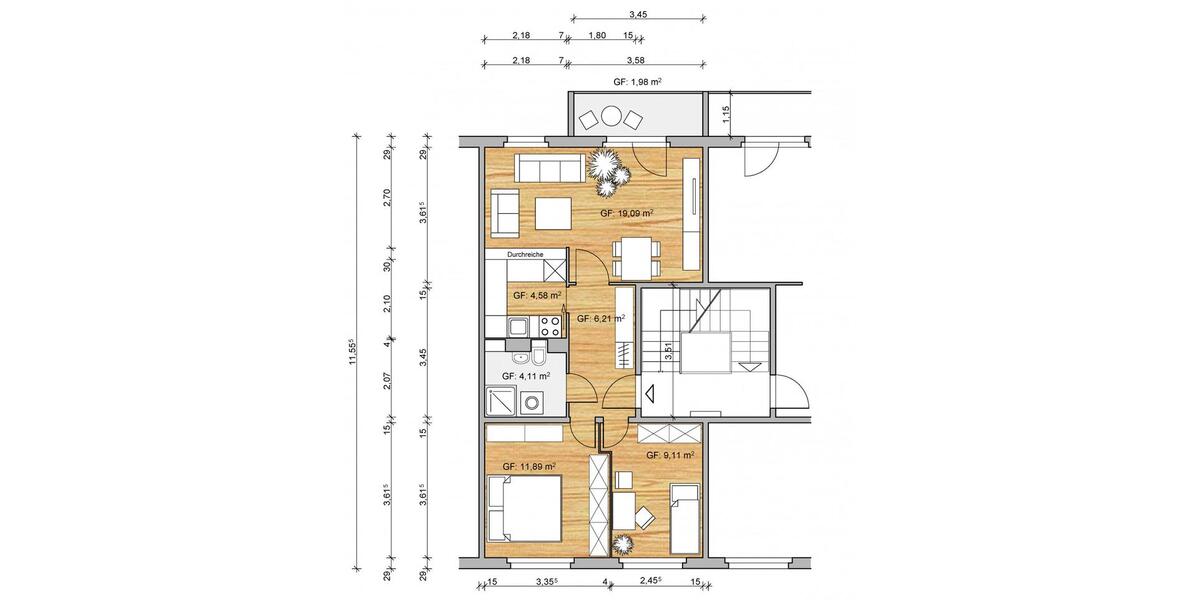 Etagenwohnung Guben - 3 Zimmer, 57 m&sup2;, 393&euro; | Angebot:26262759