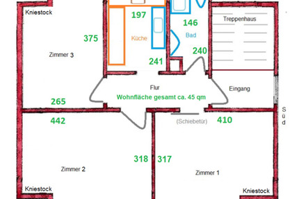 Wohnung Albstadt - 3 Zimmer, 45 m&sup2;, 600&euro; | Angebot:25205346