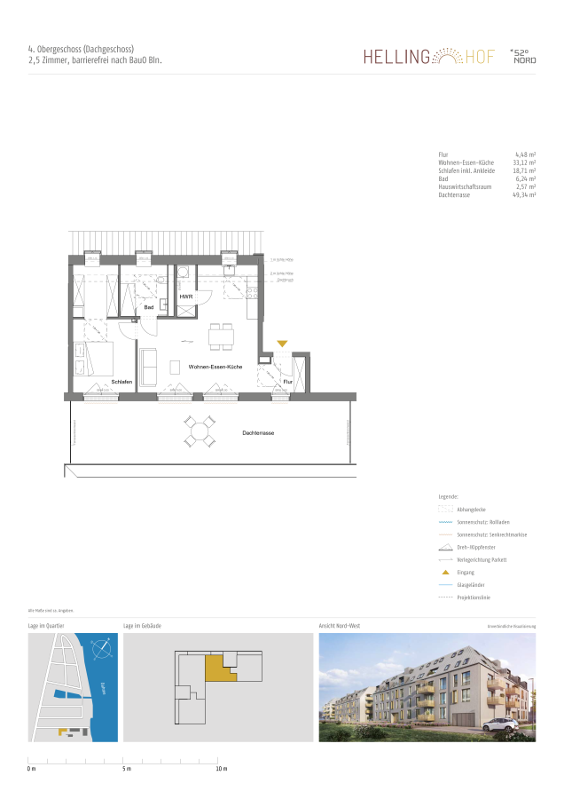 Penthouse im Erstbezug I Wasserblick I 50m² Dachterrasse