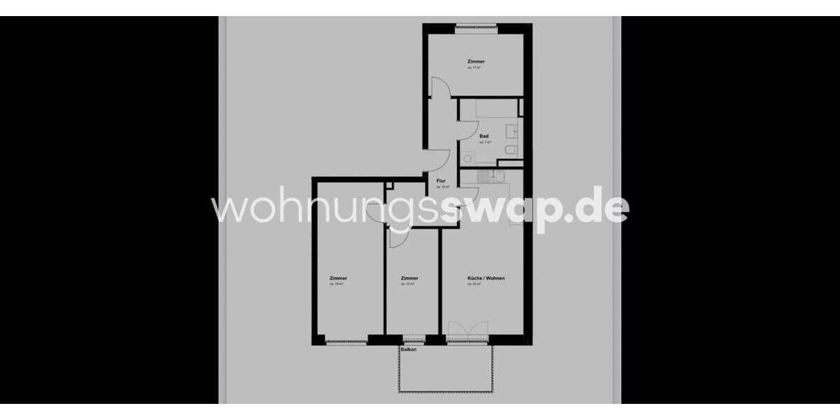 Etagenwohnung Hamburg-Mitte Mitte - 4 Zimmer, 84 m&sup2;, 1.350&euro; | Angebot:26877481