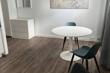 Business-Wohnen - Neu und sehr geschmackvoll möbliertes 1 Zimmer-Appartement im EG, Außenstellplatz oder TG-Stellplatz optional