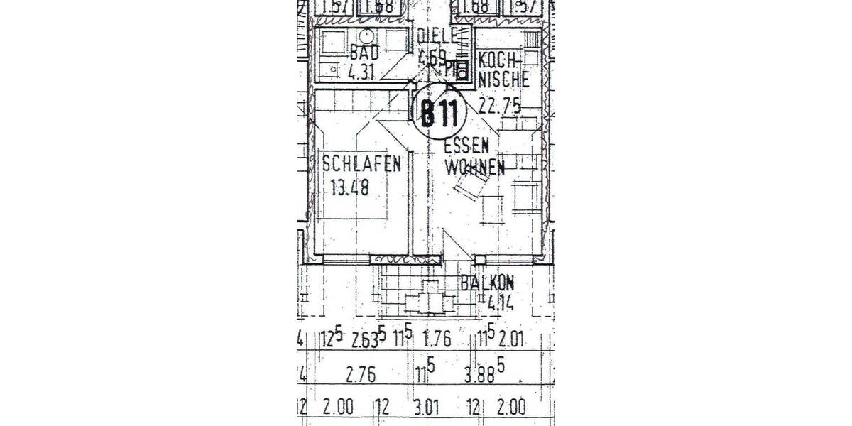 Etagenwohnung Lichtenau Ottendorf - 2 Zimmer, 46 m&sup2;, 320&euro; | Angebot:26054867