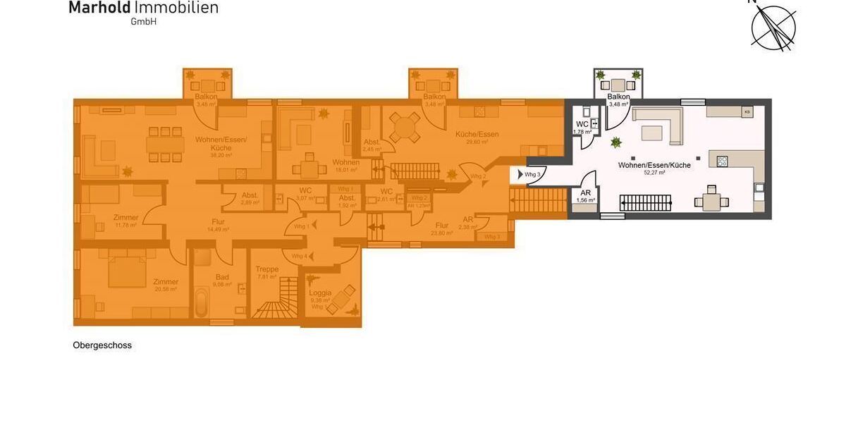 Beste Altstadtlage. Topsanierte Whg m. toller EBK u. hoher energetischer Ausbaustufe - Maisonettenwohnung Nienburg (Weser) | Angebot:25925837