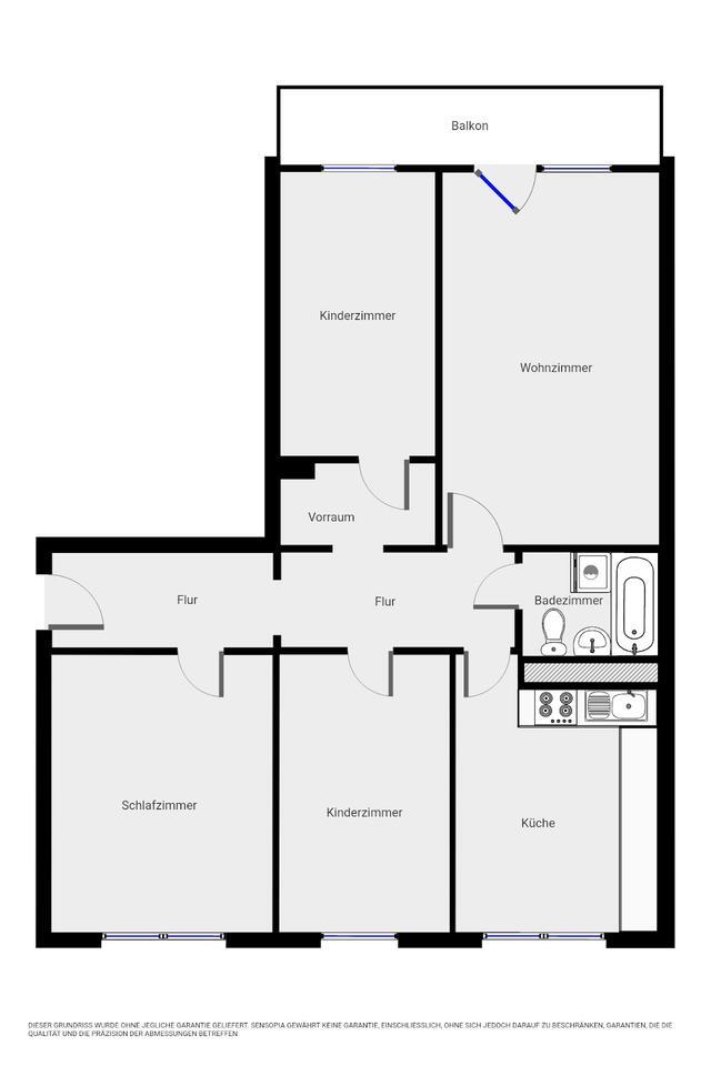 4-Zimmer-Wohnung im 4. Obergeschoss zu vermieten