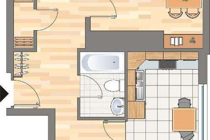 Wohnung Dortmund Hörde - 3 Zimmer, 74 m&sup2;, 391&euro; | Angebot:26890003