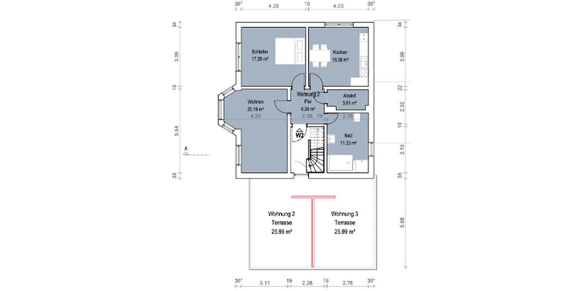 Etagenwohnung Bad Bramstedt - 2 Zimmer, 87 m&sup2;, 1.080&euro; | Angebot:24831705