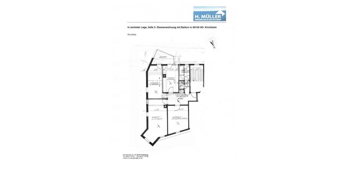 Etagenwohnung Heidelberg Kirchheim - 3 Zimmer, 83 m&sup2;, 830&euro; | Angebot:26161884