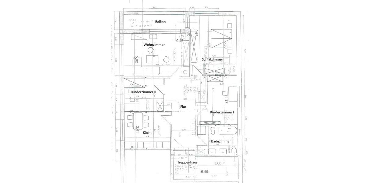 Etagenwohnung Oldenburg Kreyenbrück - 4 Zimmer, 130 m&sup2;, 1.200&euro; | Angebot:25350574