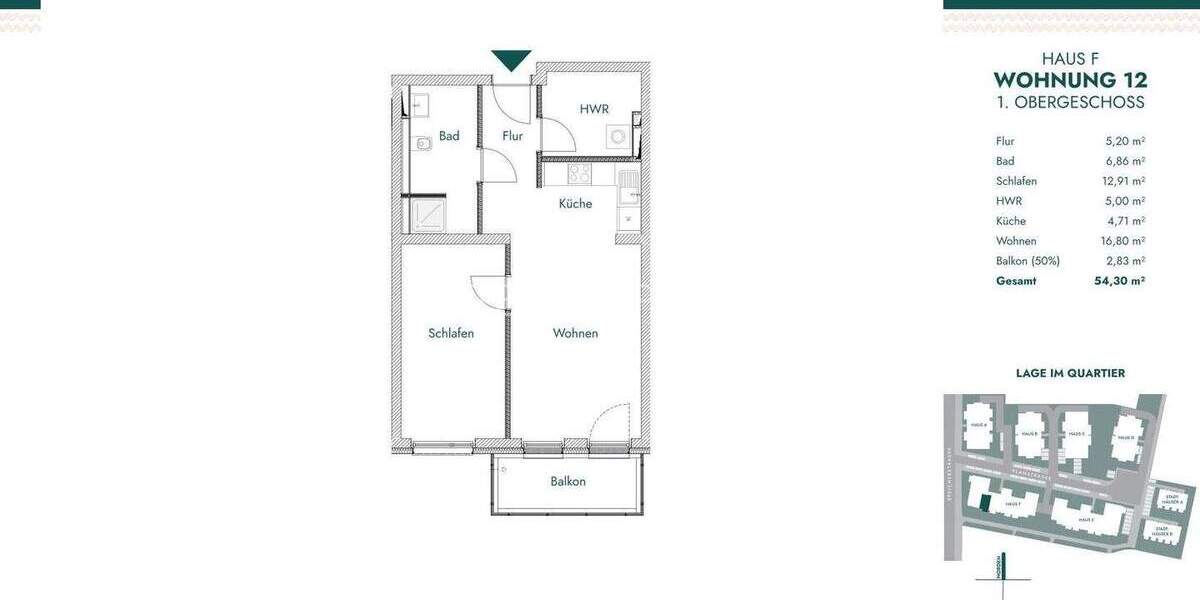 Etagenwohnung Schwerin Werdervorstadt - 2 Zimmer, 55 m&sup2;, 749&euro; | Angebot:25880119