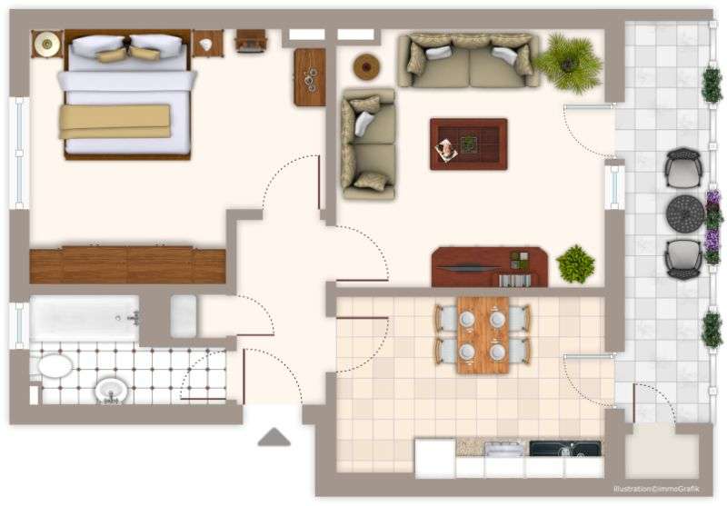 Etagenwohnung Mönchengladbach Süd - 2 Zimmer, 52 m&sup2;, 509&euro; | Angebot:26750146
