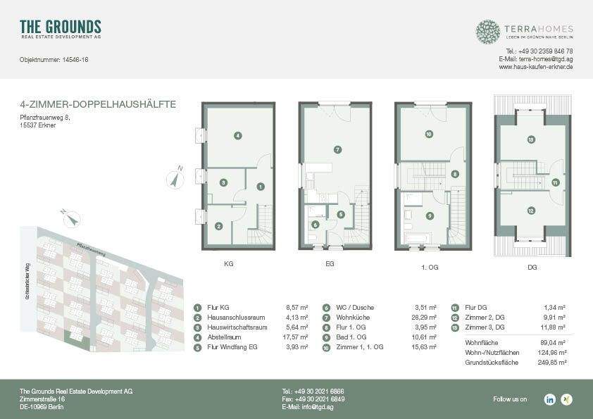 Doppelhaushälfte Erkner Hohenbinde - 4 Zimmer, 125 m&sup2;, 1.950&euro; | Angebot:24751808