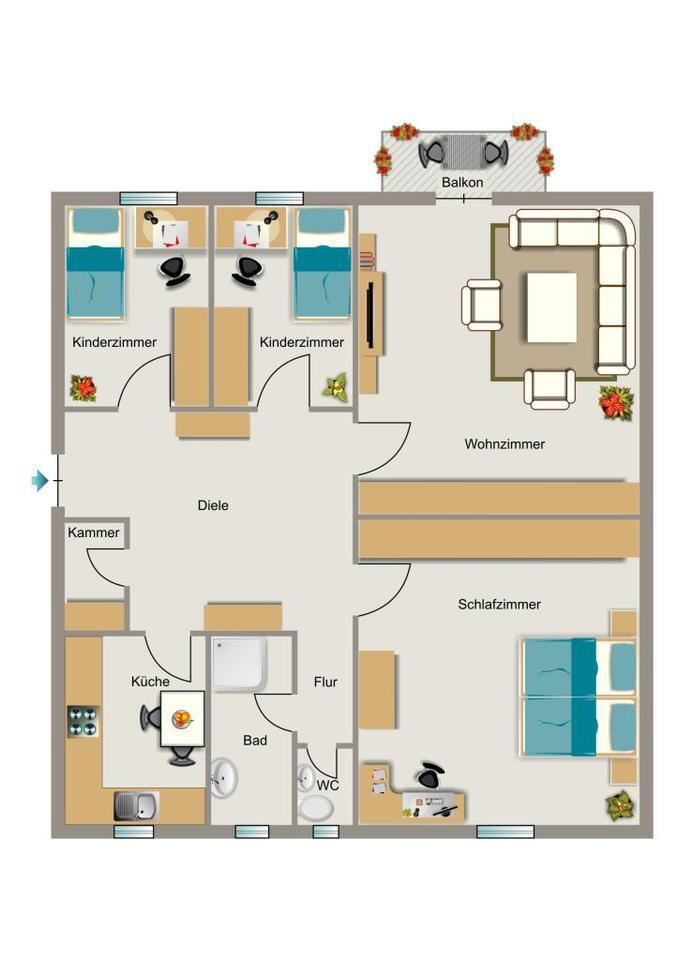 Wir vermieten Platz für die ganze Familie 4 zimmer